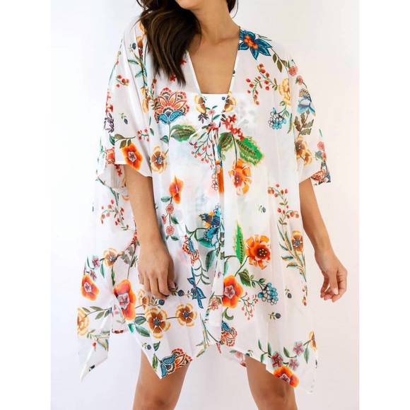 NEW JOHNNY WAS ardella cover up kimono in multi - Picture 1 of 4